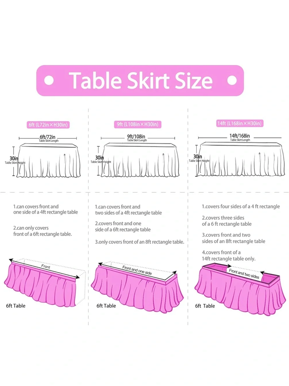 Round Table Skirt with Warm White String Lights